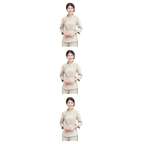 3Ensembles Habits De Beige Pour Techniciennes Beauté Pliables