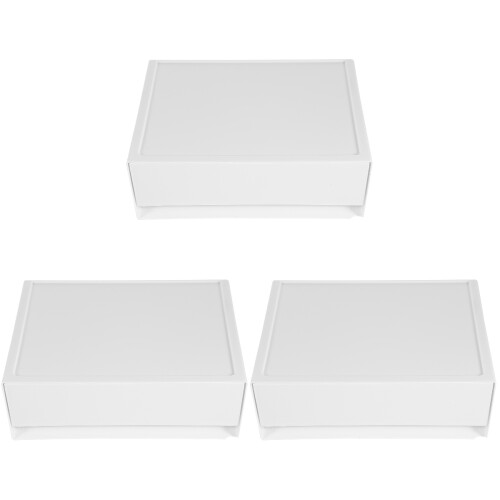 3Pièces Tiroirs Blancs En Plastique Empilables Pour Et Maison