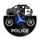Ρολόι τοίχου βινυλίου 12" Police Station4 – Αθόρυβη, δημιουργική διακόσμηση για σαλόνι, 3