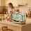 Toaster-Ofenabdeckung mit Sonnenblumenblattmuster, Leinenoptik, Polyester 3