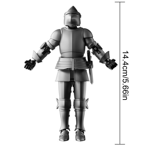 Robot cavaliere medievale con armi e scudo (1 pezzo) 1