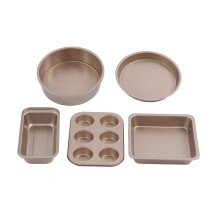 Complete Bakeware Collection Nonstick Bakeware Set Professional Baking Pans Set With7-Piece Including Round Square Cake Pan Loaf Pan Muffin Pan