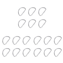 60Pcs Silver D Ring Buckles for Handbags Dog Collars and Craft Straps