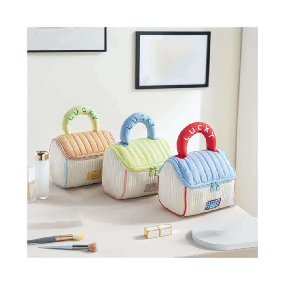 Tlily Cute Cosmetic Bag New Style Large Capacity Cosmetic Bag Portable Hand-Held Travel Classification Storage Bag A