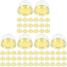 150St Gouden Muffin En Mini Cake Verpakkingsdozen Met Stevige PP Basis