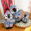 Gorro de punto con bufanda de pingüino de peluche con peso 4