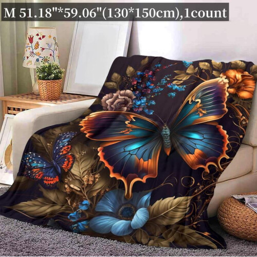 Butterfly Throw Blanket Soft Plush Flannel 1 pc 2