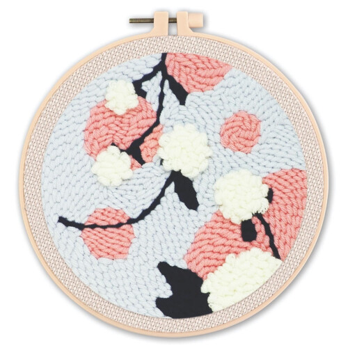 Punch Needle Embroidery Starter Kit with Tool, Threader,