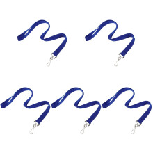 5Pcs Blue Daily Use Polyester Lanyards with Comfortable Neck Design