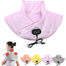 Neck and Shoulder Heating Pad, with 3 Temp Massage Settings, 3 Levels of Vibration, with Auto-Off Timers, Portable USB, Winter for Women Men Elderly