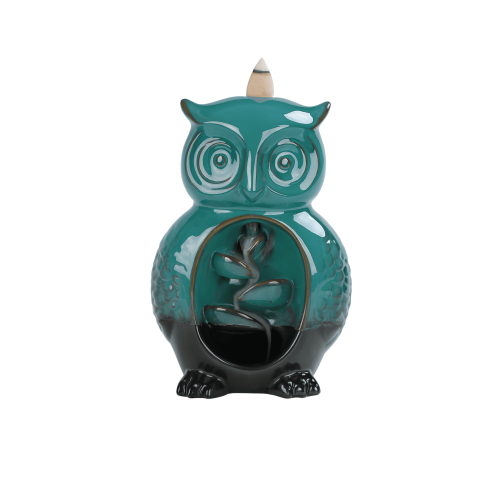 Ceramic Owl Backflow Incense Burner 1 Piece