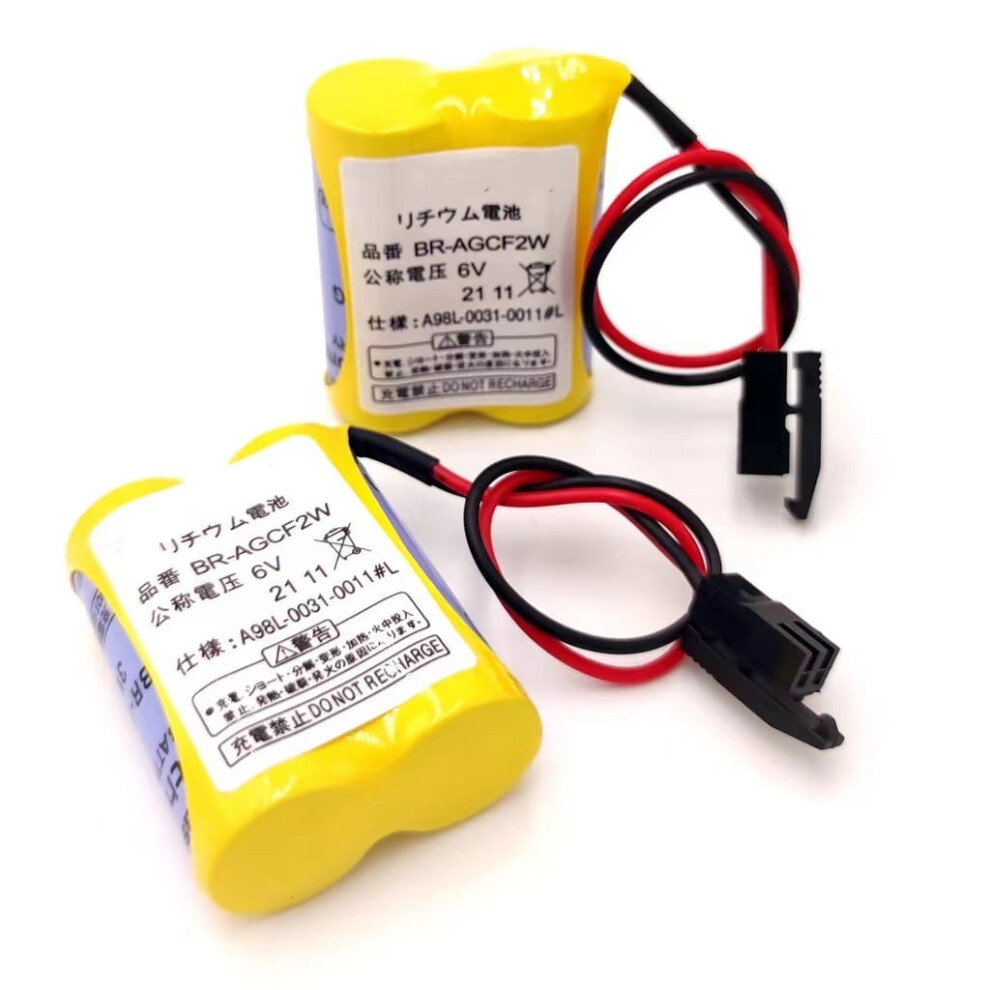 2Pcs New Br-Agcf2w 3.6V Plc Battery For Fanuc A98l-0031-0011 Cnc Machine Plug Black 9496895267108