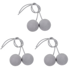 3Pairs Indoor Skipping Rope Ball Eva Cordless Grey Fitness Accessory
