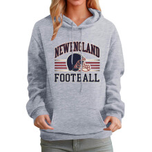 Distressed New England Football Vintage Style Hoodie Sweatshirt for Women – Retro Game Day Pullover