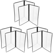 6Pcs Transparent Looseleaf Menu Binders Restaurant Covers