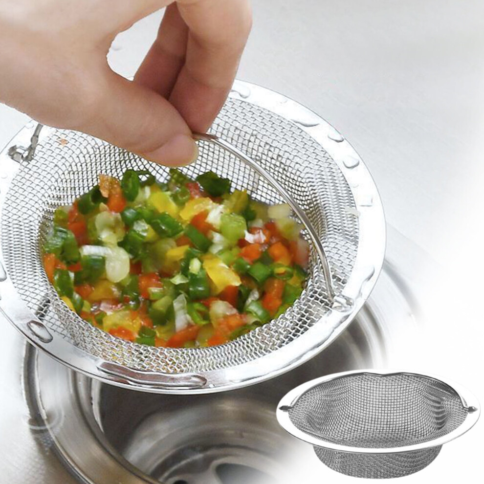 Stainless Steel Sink Strainer, 4.3" Mesh Filter & Drain Cover Â Rustproof, Easy Clean, Non-Scratch, For Hair/Food Debris Clog Prevention 9496895269270