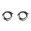 2Pcs PU Replacement Bag Straps Adjustable Black Silver Shoulder Straps 1