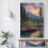 Quadro em tela com casa à beira do lago e canoa vermelha, 61 x 91 cm (24 x 36 polegadas) 5