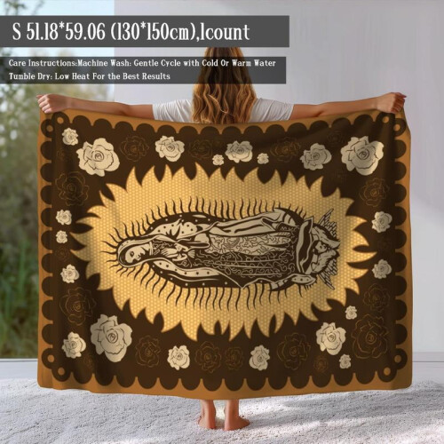 Virgin Mary Throw Blanket Soft Flannel Fleece 2