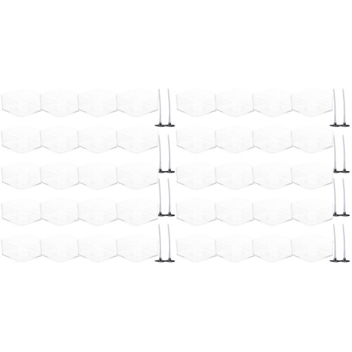 2Sets Durable White Plastic Square Candle Boxes for DIY Candle Storage