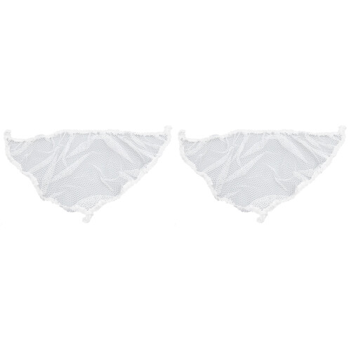 2Pcs White Stuffed Animal Nets Toy Hammocks Storage Solution for Toys