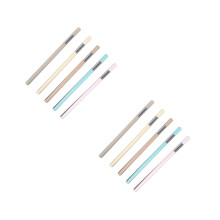 10Pcs Colored Erasable Sketch Pencils with Clear Barrel for Students