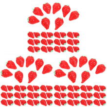 90Pcs Red Simulated Fruit Charms for DIY Crafts and Photo Frame Decor
