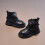 Children's British-style side-zip short boots leather soft 5
