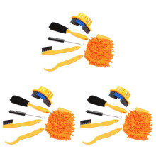 Bike Tire Cleaning Kit Set of 3 with Orange Brake Handle