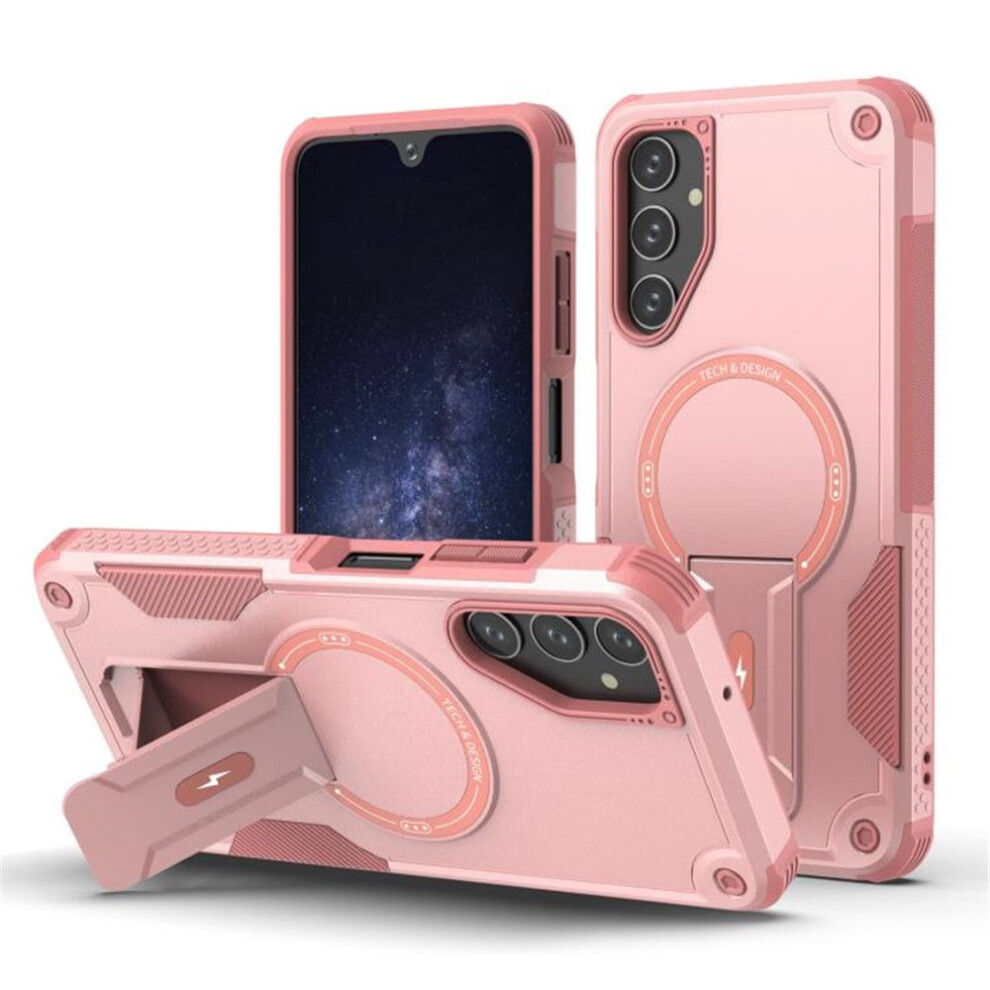 Magsafe-Compatible Case For Samsung Galaxy A15 4G/5G, Military-Grade Shockproof Tpu With Built-In Stand Pink 9496895267030