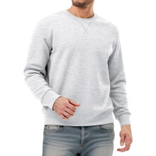 Moletom masculino de gola redonda, tecido grosso, modelagem slim, macio, respirável, manga longa, estilo casual.