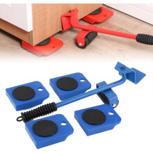 2025 New Furniture Lift Mover Tool Set with Adjustable Height, Lever & 4 Wheels – Compatible with Heavy Furniture (Red)