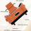 Car Seat Back Organizer Bag PU Leather Red 6