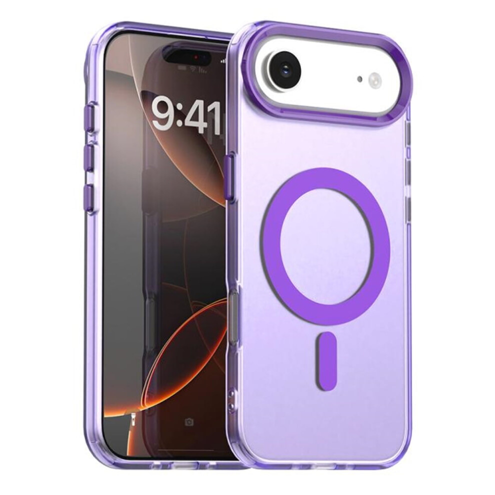 Cute Candy Color Magsafe-Compatible Slim Shockproof Anti-Slip Phone Case For Iphone Air 6.5", Purple 9448990703043