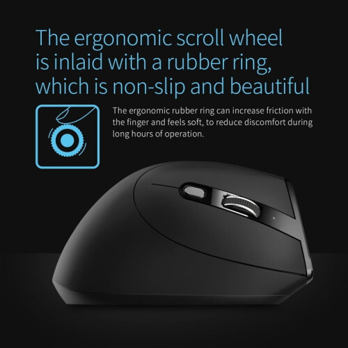 Jomaa 2.4G Wireless Vertical Mouse Rechargeable Ergonomic Mice Computer USB Gaming Mouse With 3 Adjustable DPI 2