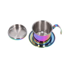 Colorful Stainless Steel Vietnamese Coffee Drip Pot 125x70x80mm