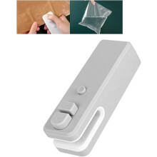 Mini selladora de bolsas, selladora y cortadora de bolsas para snacks, mini máquina de sellado magnética recargable por USB, herramienta de sellado