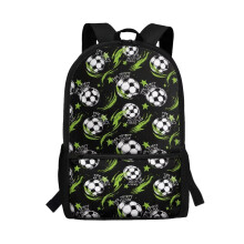 Kids Backpack 6-12Y, Soccer Print, Breathable School Bag, Laptop Daypack for Girls & Boys – Compatible with School/Travel/Sports