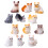 Micro Landscape Cat Resin Figurines 12 Pcs 1
