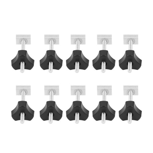 Ergonomic Design T Track Knobs Fixtures Hardware Replacement Knobs Clamping Knobs With Full Thread Outer Bolts Washers Included Universal Use Sturdy 1