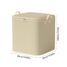 Stackable Storage Bins with Lids, Collapsible 50-Gallon Cube Bins for Clothes, Blankets & Bedding – Compatible with IKEA KALLAX