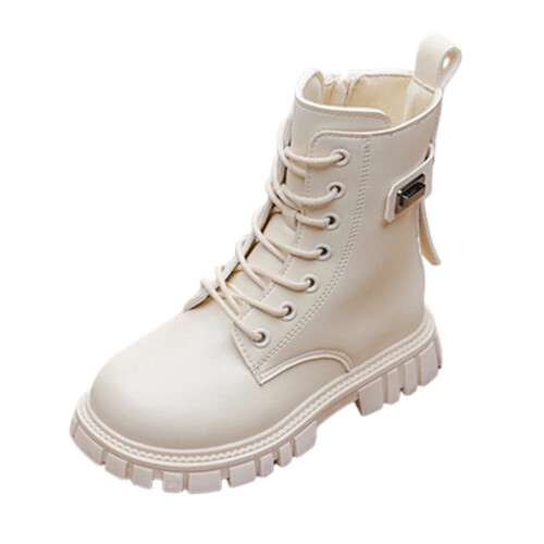 Children's Boots Single Boot British Student Laced Side Zipper Short Boots 2