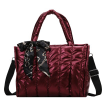 Umhängetasche für Damen, gesteppte Tragetasche, voluminöse Wochenendtasche, Reisetasche, Nylon-Schultertasche