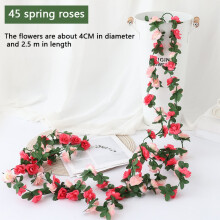 Guirlande de roses artificielles, décorations suspendues pour mariage, Saint-Valentin, Noël, décoration murale.