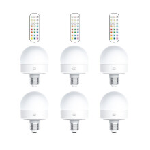 Ampoule rechargeable avec télécommande, culot E26 Smart RGB à changement de couleur, sans fil, alimentée par piles, compatible avec les ampoules