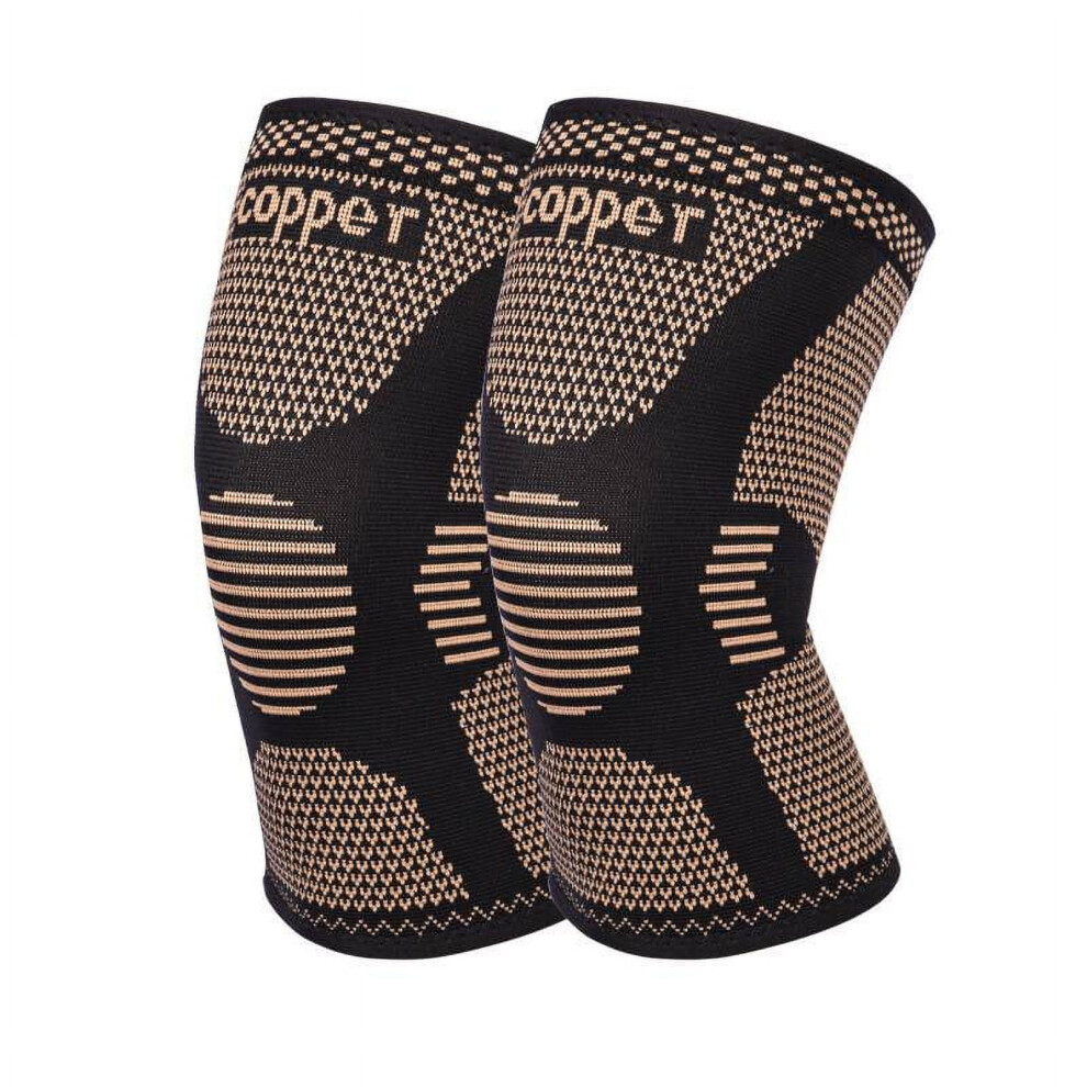 2 Pack Copper Knee Sleeves â Premium Compression Support for Knee Pain, Sports, Arthritis & Joint Relief â Compatible with All Knees
