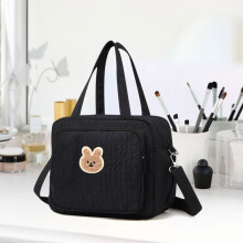 Bolso cambiador de nailon para viajes - Bolso bandolera ajustable para bebé con múltiples bolsillos, 24x20x14cm (accesorio no incluido)