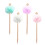 4 τεμάχια στυλό Crown Pompom Ballpoint, αξιολάτρευτα στυλό γραφής με ασαφή σχέδια για 1