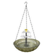 Solar-Powered Hanging Birdbath Fountain with Bowl, Compatible with Outdoor Gardens & Hummingbird Feeders