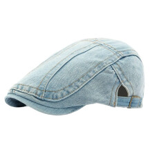 Beretă din denim spălată pentru bărbați, primăvara și toamna, subțire, stil coreean, retro, înainte, șapcă pentru femei, casual, cu bile
